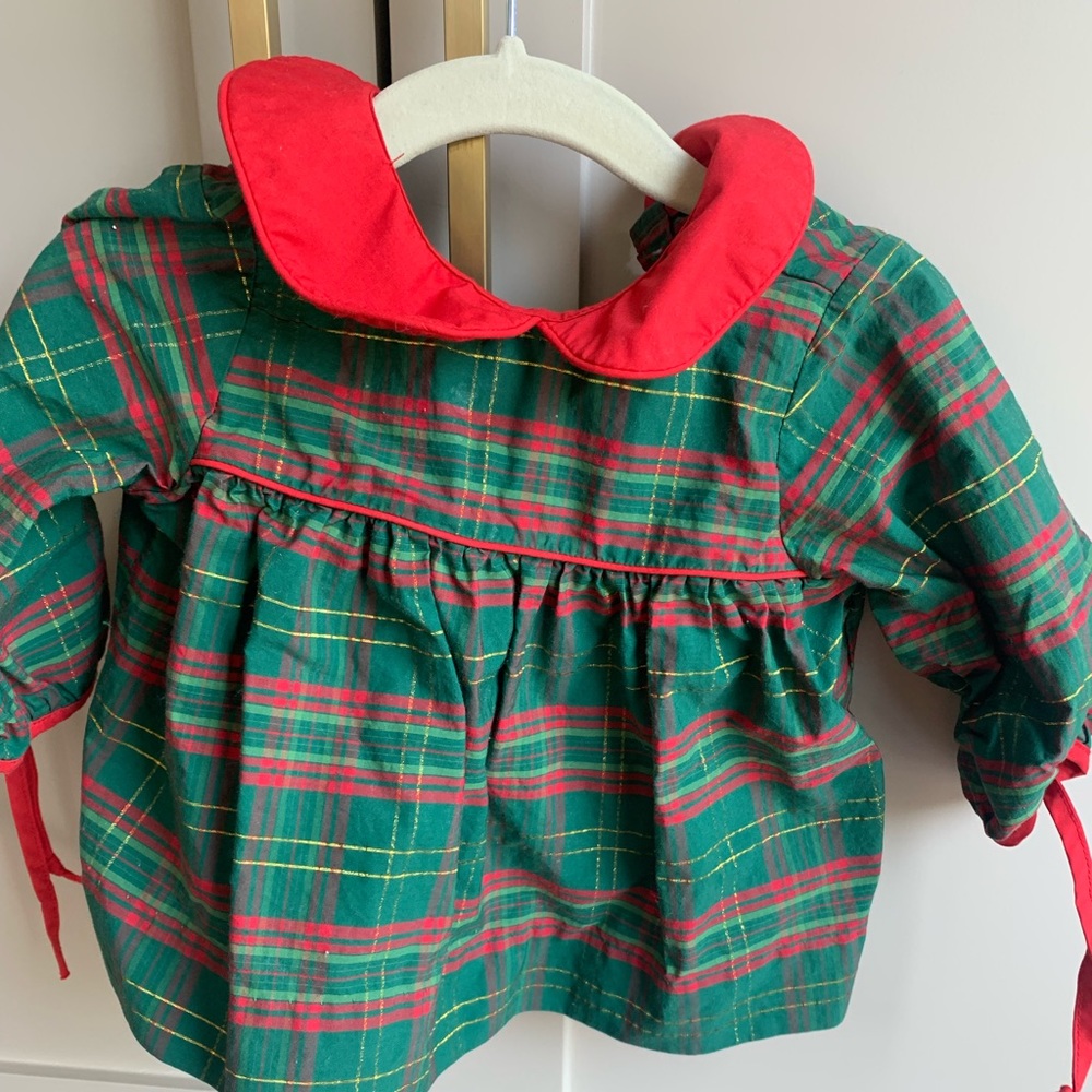 Christmas Smock- girls 6 months- Classic Whimsy